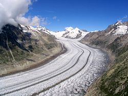 Il Ghiacciaio dell'Aletsch in Svizzera, il più esteso delle Alpi