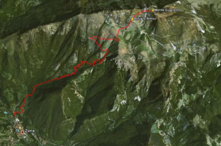 Mappa del percorso, clicca per ingrandire