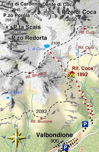Mappa del percorso, clicca per ingrandire