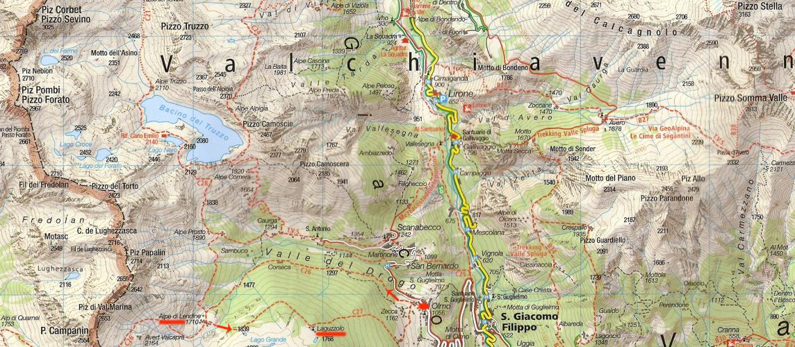 Mappa del percorso, clicca per ingrandire