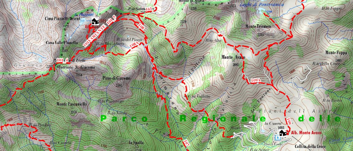 Mappa del percorso, clicca per ingrandire